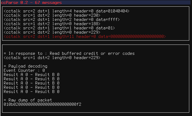 Cctalk serial interface software